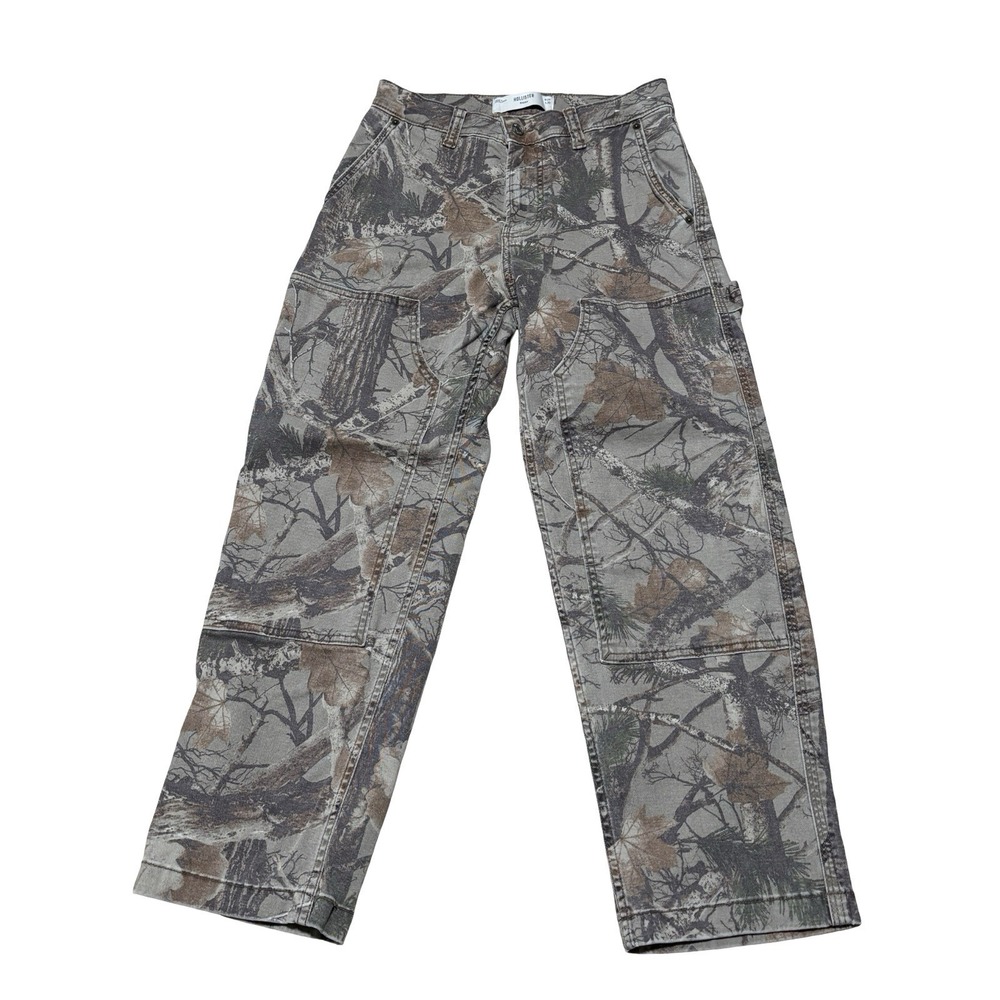 Hollister Men's Camo Baggy Carpenter Double Knee Jeans 29 x 30